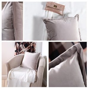 Oxford Velvet Cushion Cover - Pack of 2 - Grey