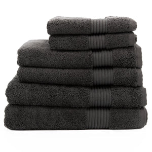Oasis Charcoal Set Of 2 Cotton Towels
