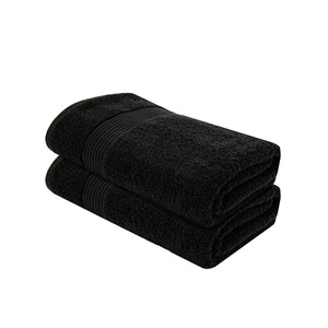 Oasis Black Set Of 2 Cotton Towels