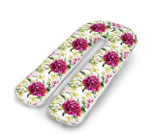 U Shaped Body Support Pillow (Floral Hot Pink)