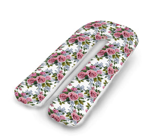 U Shaped Body Support Pillow (Roses And Lilac)
