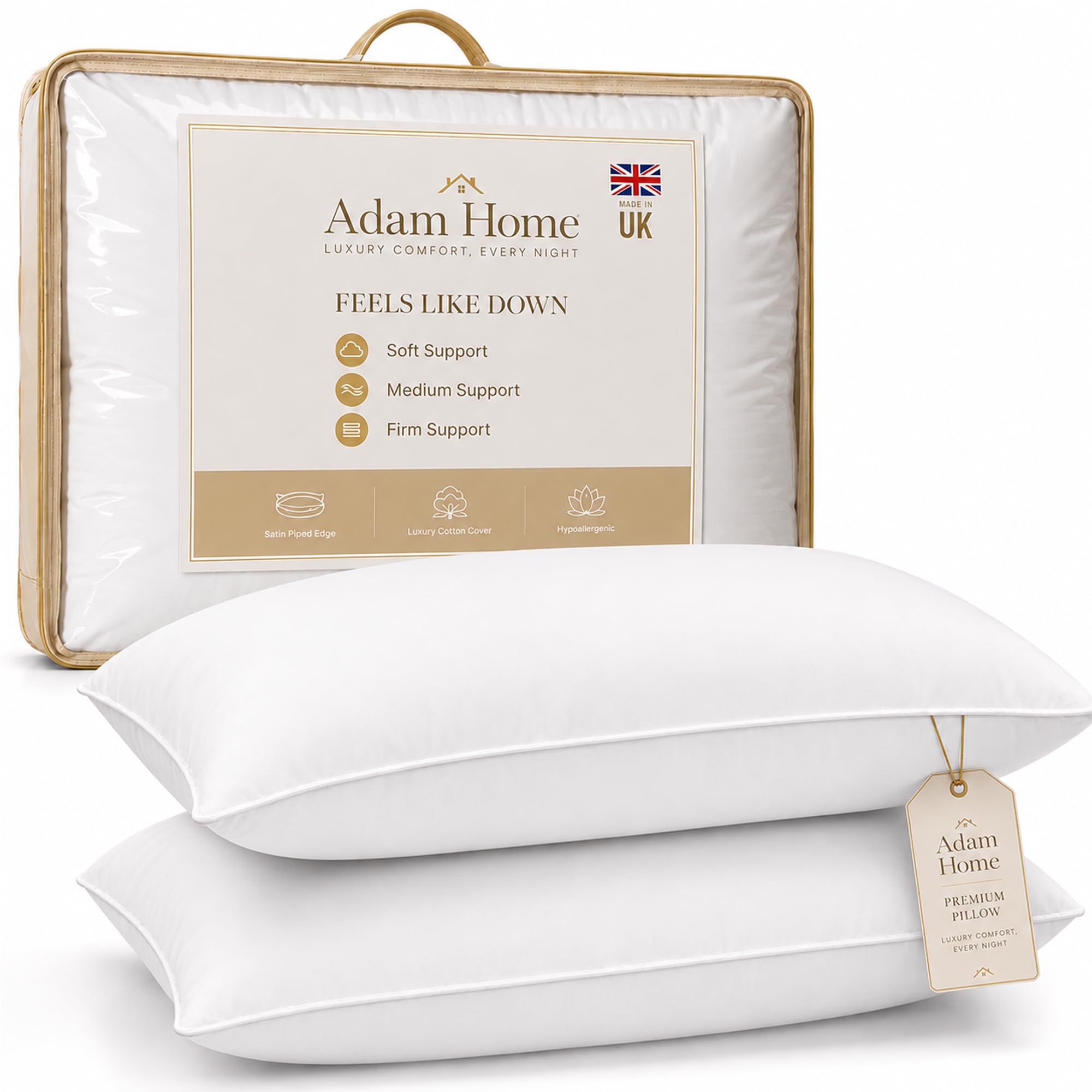 Hotel Quality Pillows 48x74 cm – 2 Pack