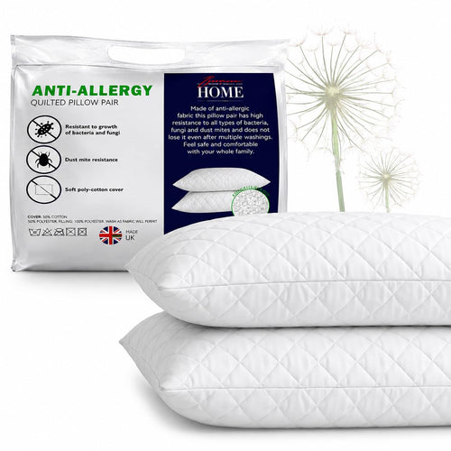 Quilted Pillows 48x74 cm – 2 Pack