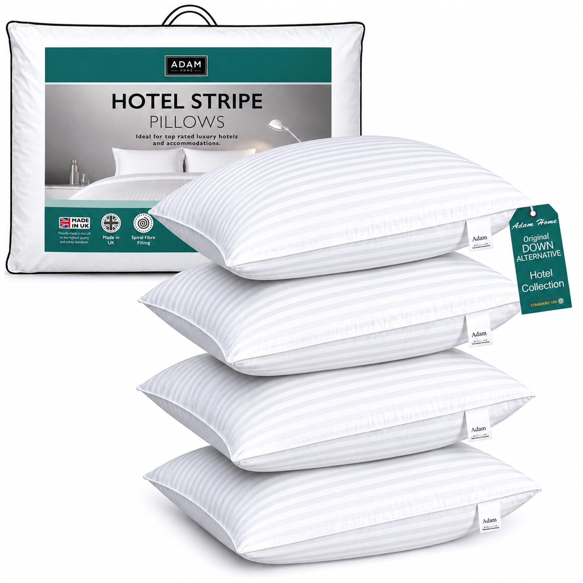 Satin Stripe Pillows 48x74 cm – 4 Pack