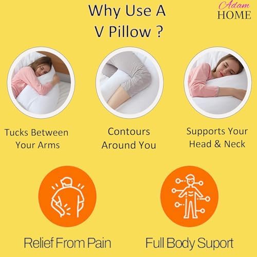 Adam Home V-Shaped Pillow with Pillowcase