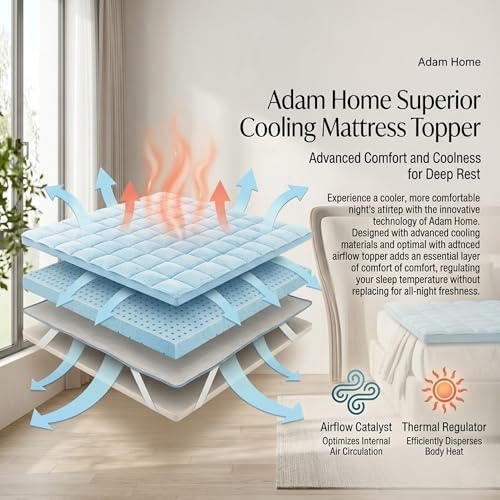 Adam Home Quilted Mattress Topper - Extra Deep with Corner Straps
