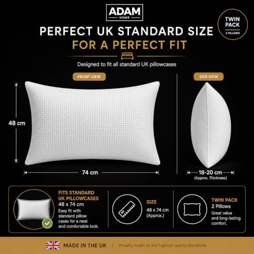 Adam Home Hotel Quality Textured Pillows