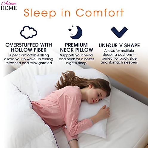 Adam Home V-Shaped Pillow with Pillowcase