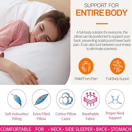 Adam Home V-Shaped Pillow with Pillowcase