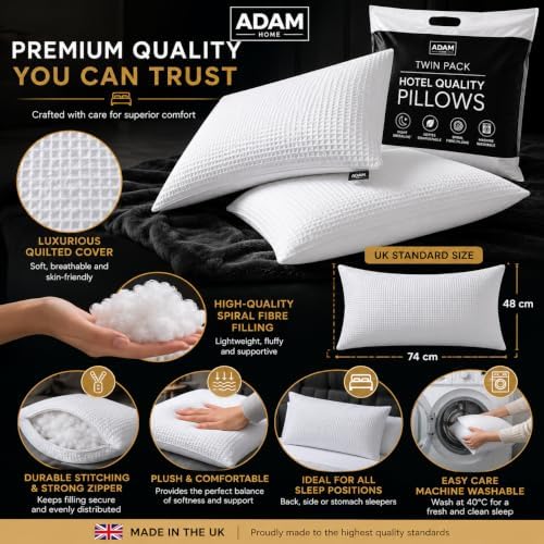 Adam Home Hotel Quality Textured Pillows