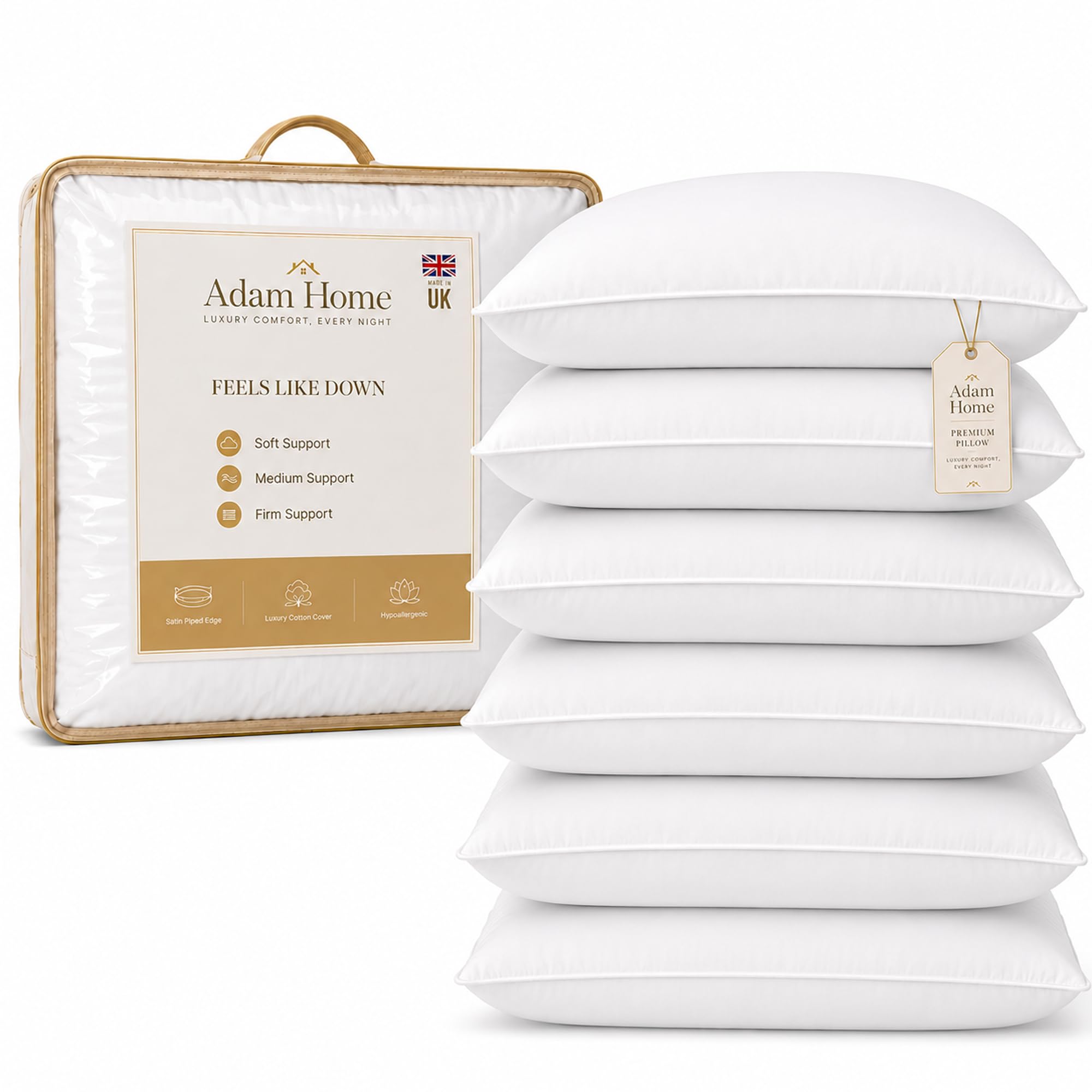 Hotel Quality Pillows 48x74 cm – 6 Pack