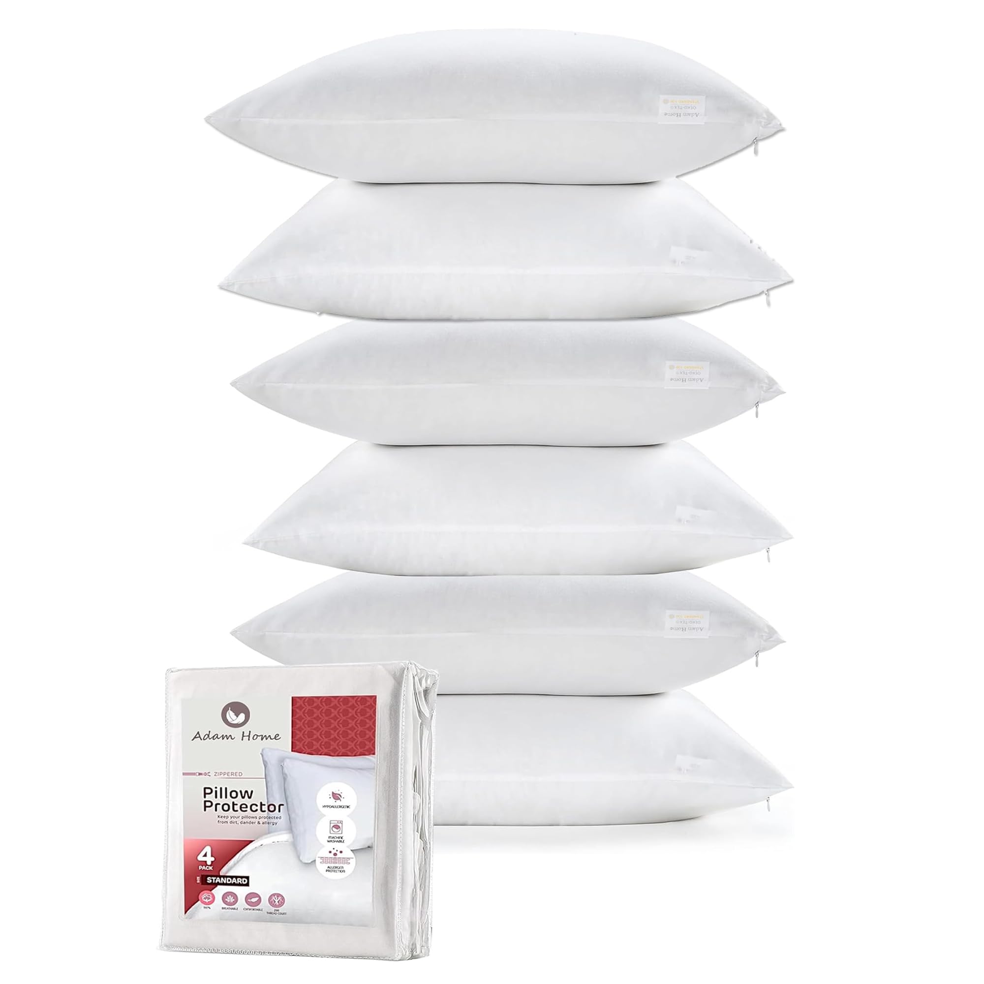 Microfibre Pillow Protectors 50x75 cm – Zipped, Packs of 2-8 Secondary image