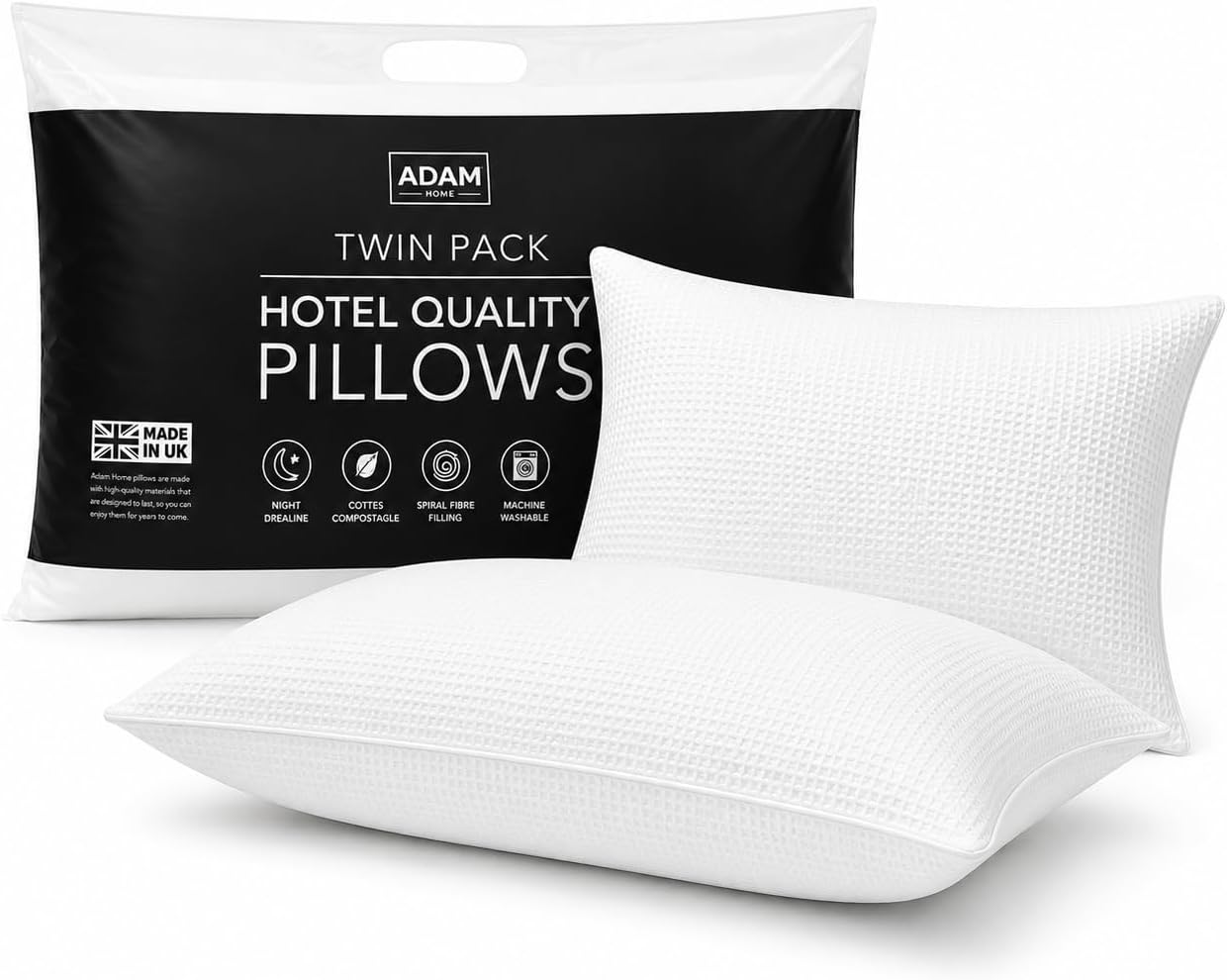 Adam Home Hotel Quality Textured Pillows Main image