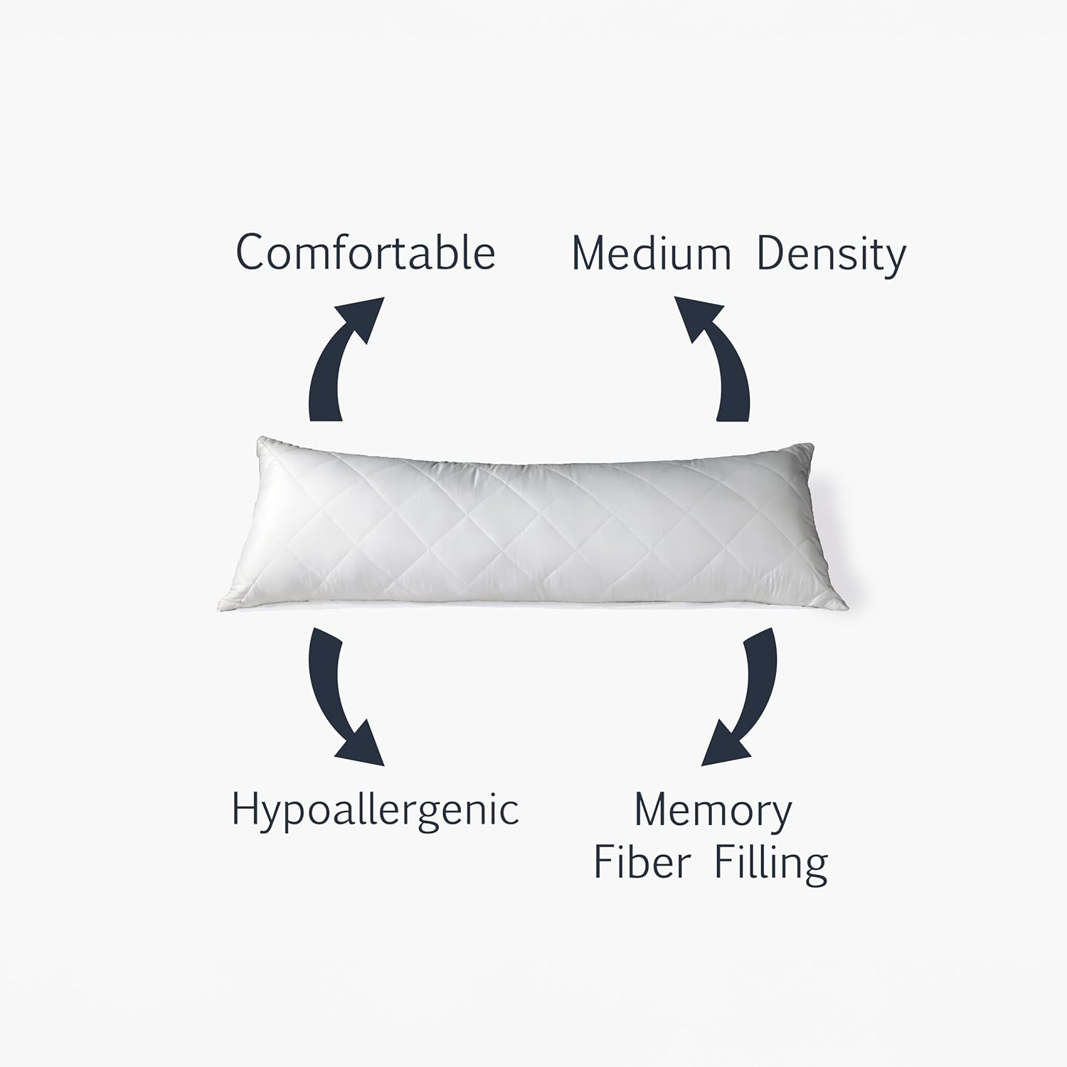 Adam Home Bolster Pillow with Removable Case - Full Body Support