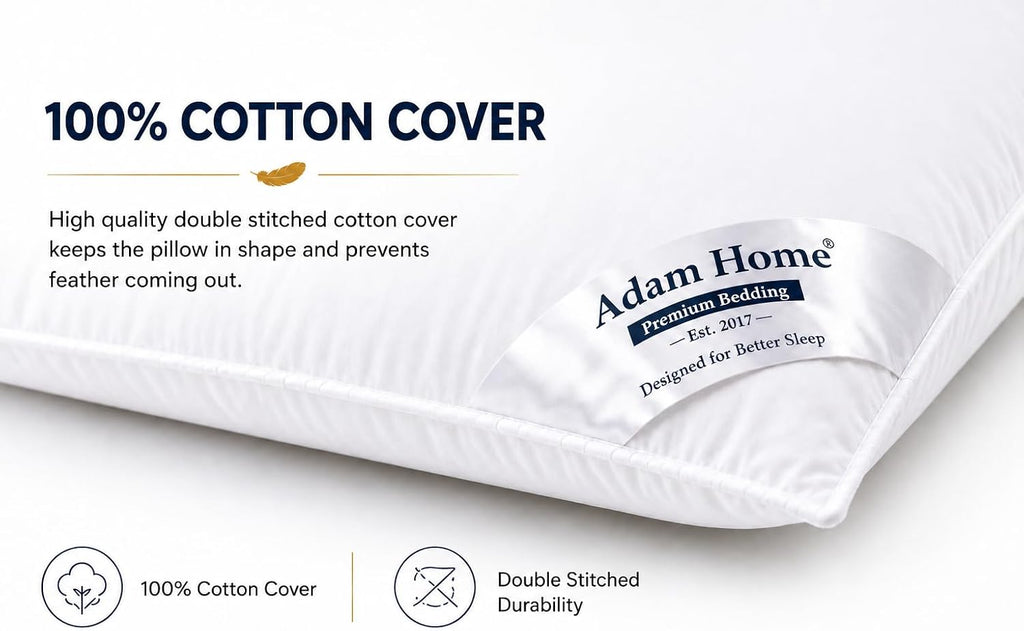 Adam Home Hotel Quality Duck Feather Pillows
