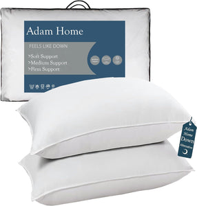 Adam Home Pillow Standard Size Extra Soft Filling Hotel Quality Comfortable Bed Pillow