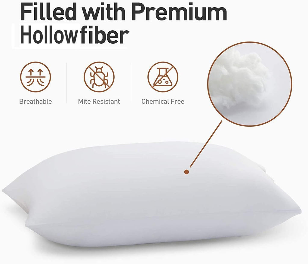 Adam Home Hotel Quality Pillows (2 Pack) – Side Sleeper, Quick Rebound, Dust Proof, Premium Filled