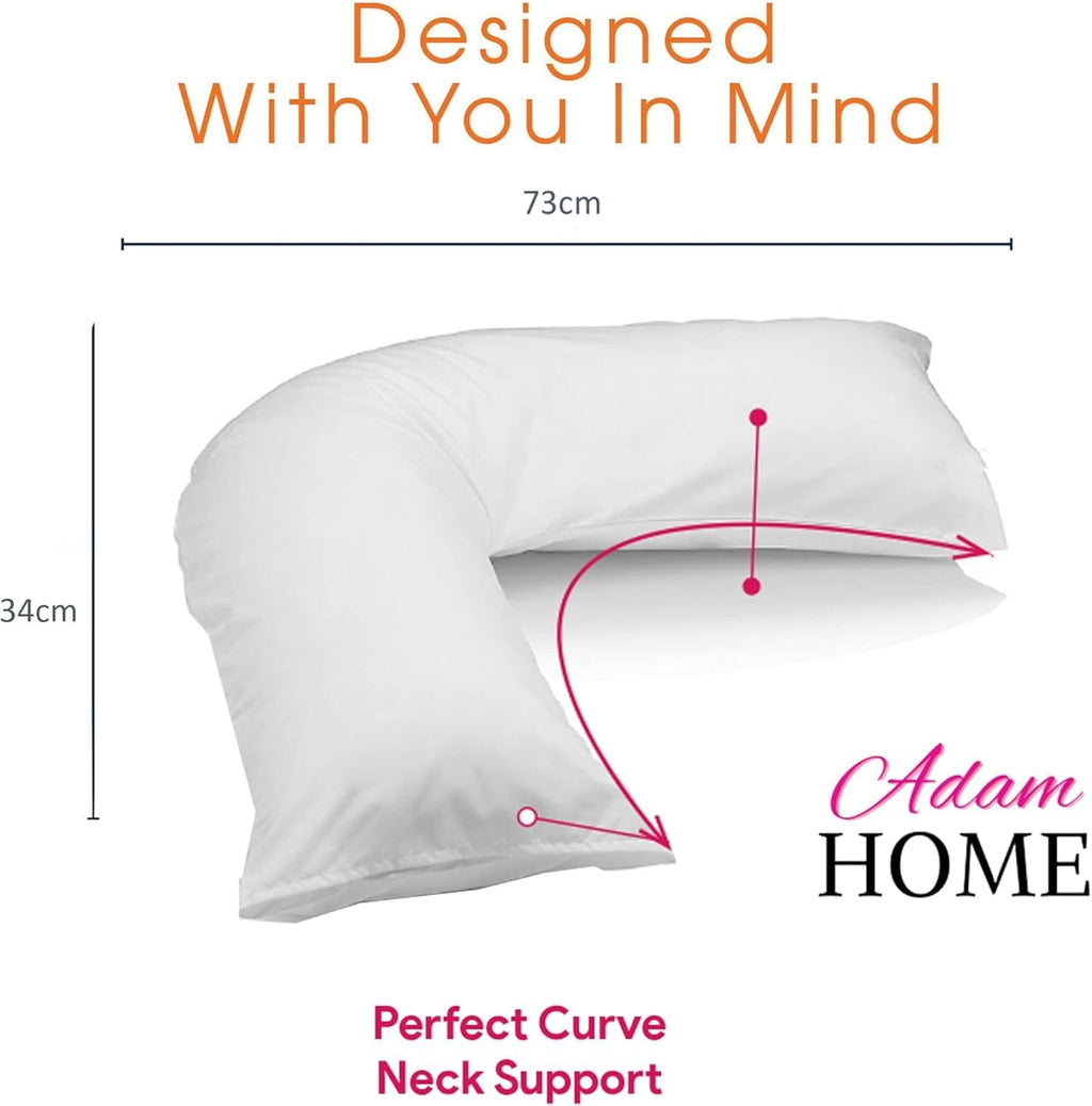Adam Home V-Shaped Pillow with Pillowcase