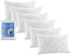 Adam Home Quilted Pillow Protectors 2 Pack (50 x 75 CM) - Soft Poly Cotton Zippered Pillow Cases – Durable, Breathable & Comfortable