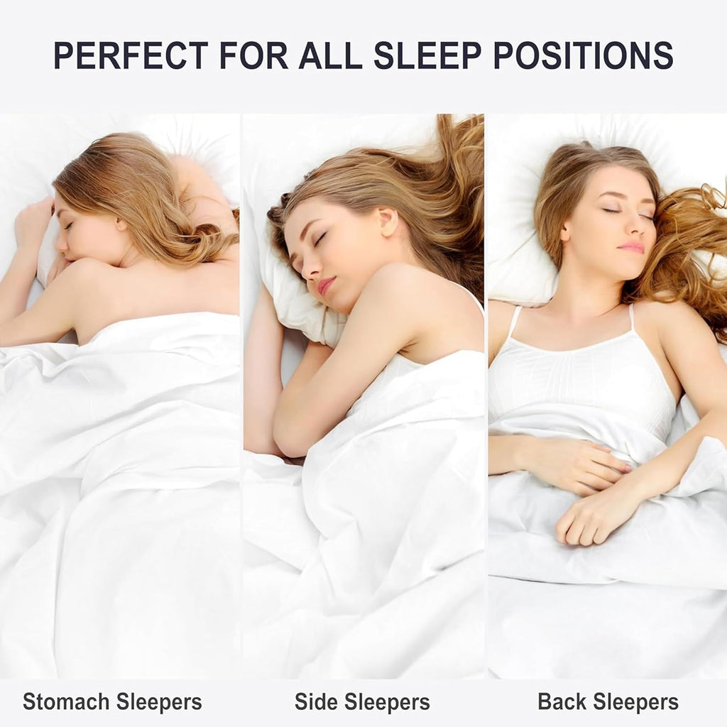 Adam Home Hotel Quality Pillows (2 Pack) – Side Sleeper, Quick Rebound, Dust Proof, Premium Filled