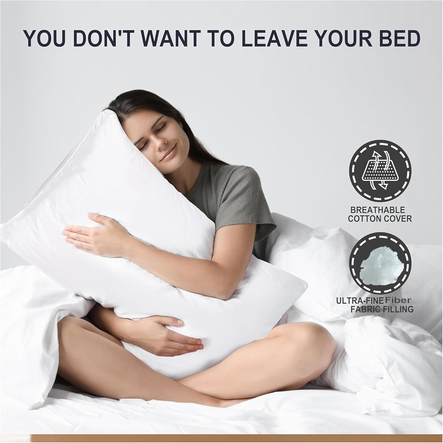 Adam Home Hotel Quality Twin Pillows - Soft Support