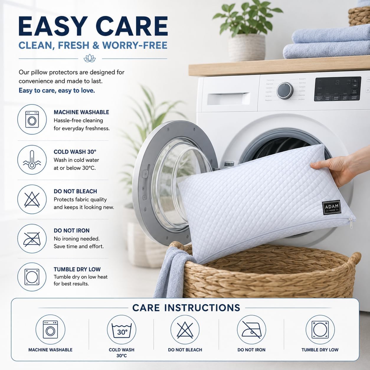 Adam Home Pillow Protectors (50 x 75 cm)