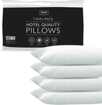 Adam Home Premium Hotel Pillows (2 Pack) – Bouncy Side Sleeper, Neck & Shoulder Support, Dust Proof, Breathable Cover, 48x74 cm, Made in UK