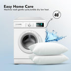 Adam Home Premium Hotel Pillows (2 Pack) – Bouncy Side Sleeper, Neck & Shoulder Support, Dust Proof, Breathable Cover, 48x74 cm, Made in UK