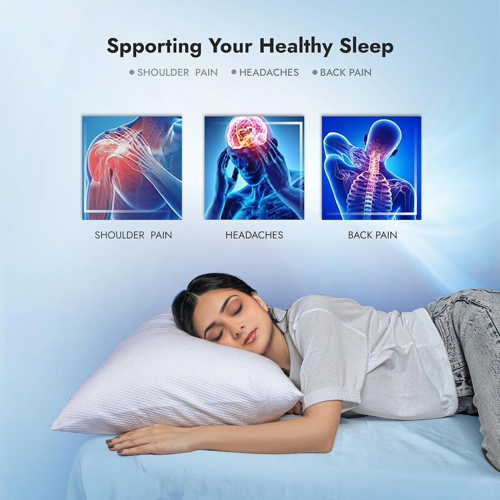 Adam Home Premium Hotel Pillows (2 Pack) – Bouncy Side Sleeper, Neck & Shoulder Support, Dust Proof, Breathable Cover, 48x74 cm, Made in UK