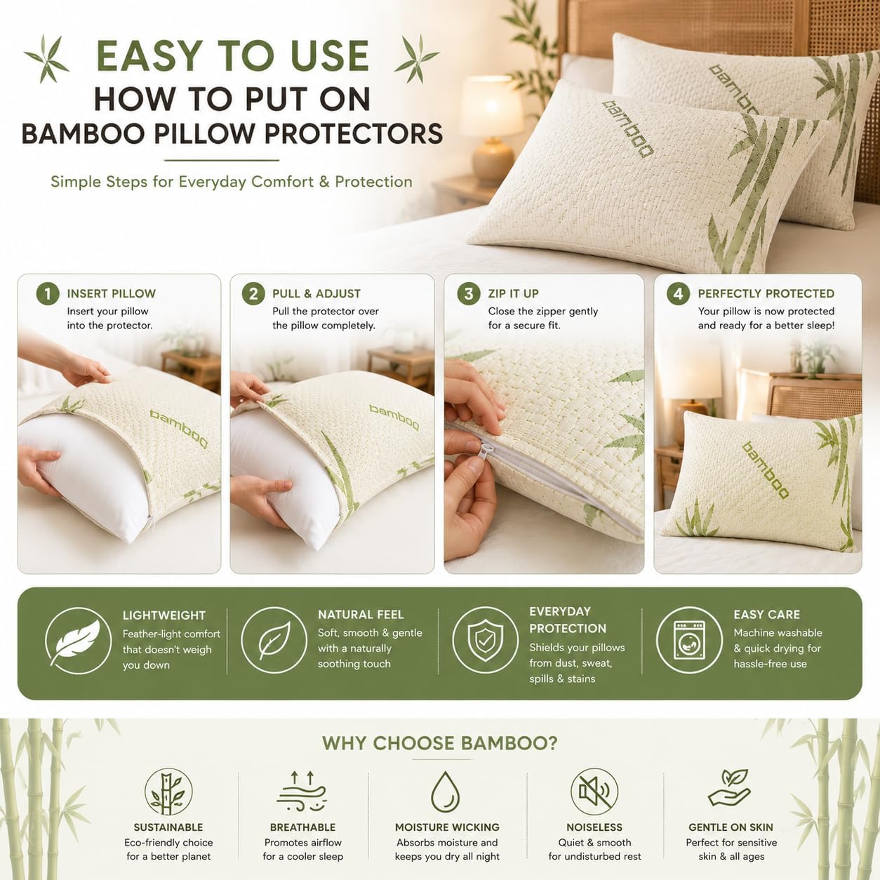 Adam Home Pillow Protectors (50 x 75 cm)