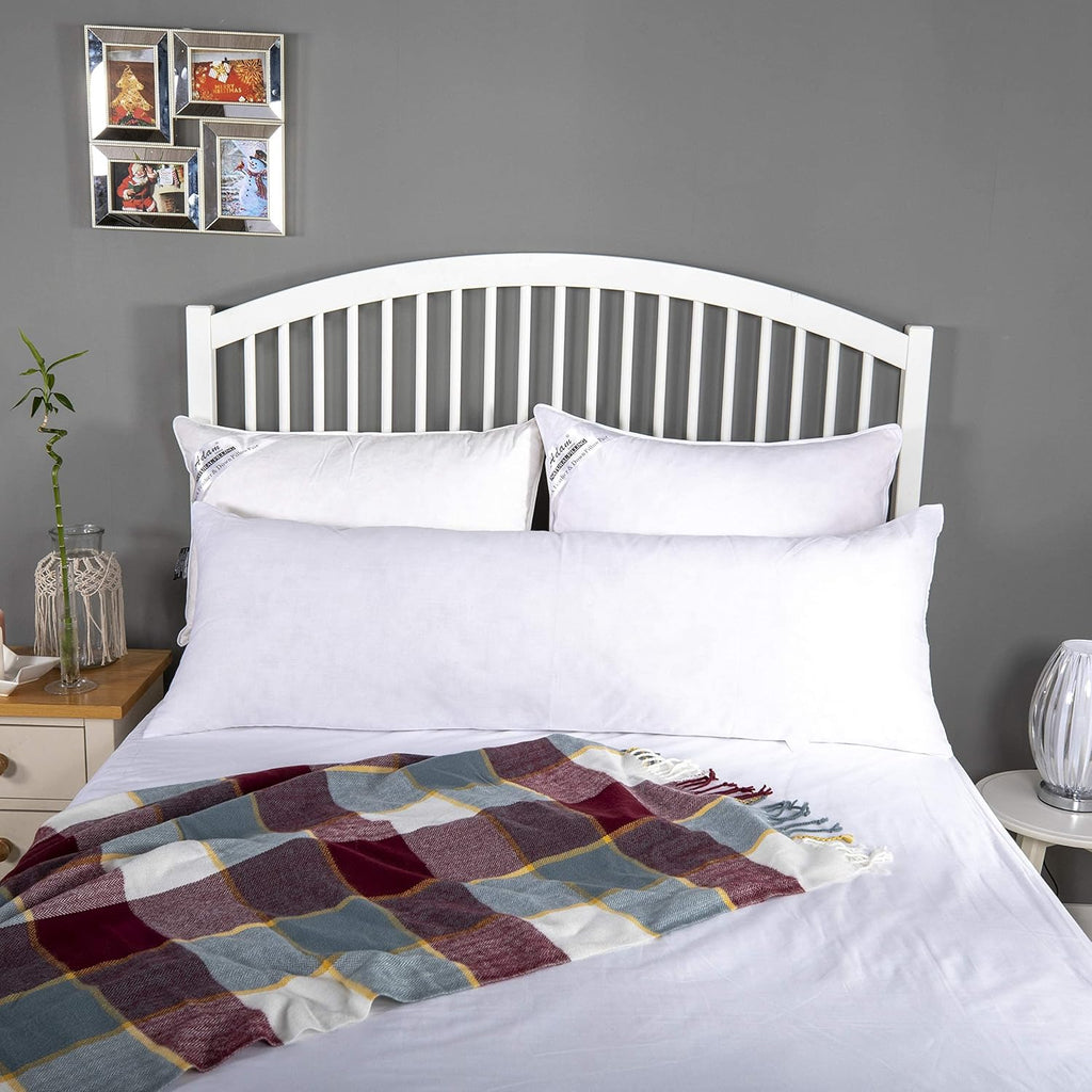 Adam Home Premium Hollowfiber Bolster Pillow (Single, 3FT) – Full Body, Orthopedic, Side Sleeper, Back & Neck Support, Pregnancy Pillow