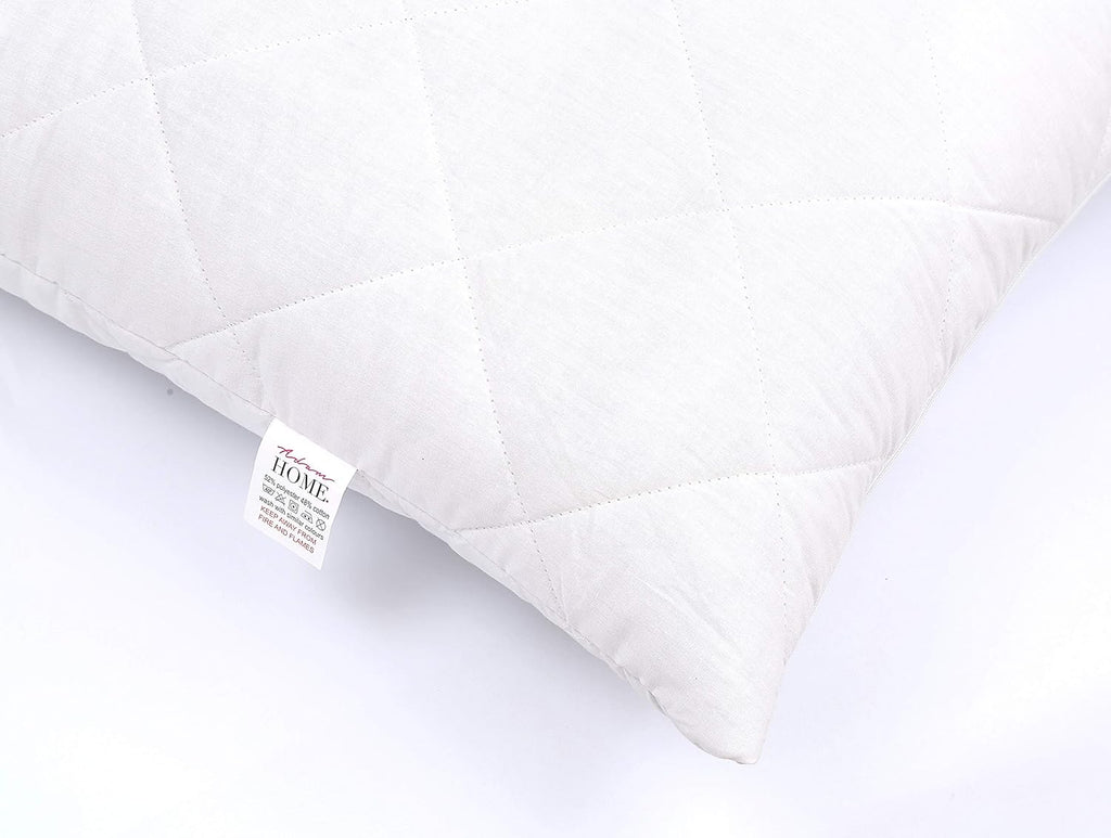 Adam Home Quilted Pillow Protectors 2 Pack (50 x 75 CM) - Soft Poly Cotton Zippered Pillow Cases – Durable, Breathable & Comfortable