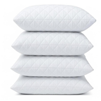 Adam Home Cushion Inserts 30cm x 45cm (12" x 18" inches) 4 Pack Hotel Quality Polycotton Quilted Cover Hypoallergenic Fluffy White Cushions Inner Bounce Back Hollowfibre Cushion Pads for Sofa