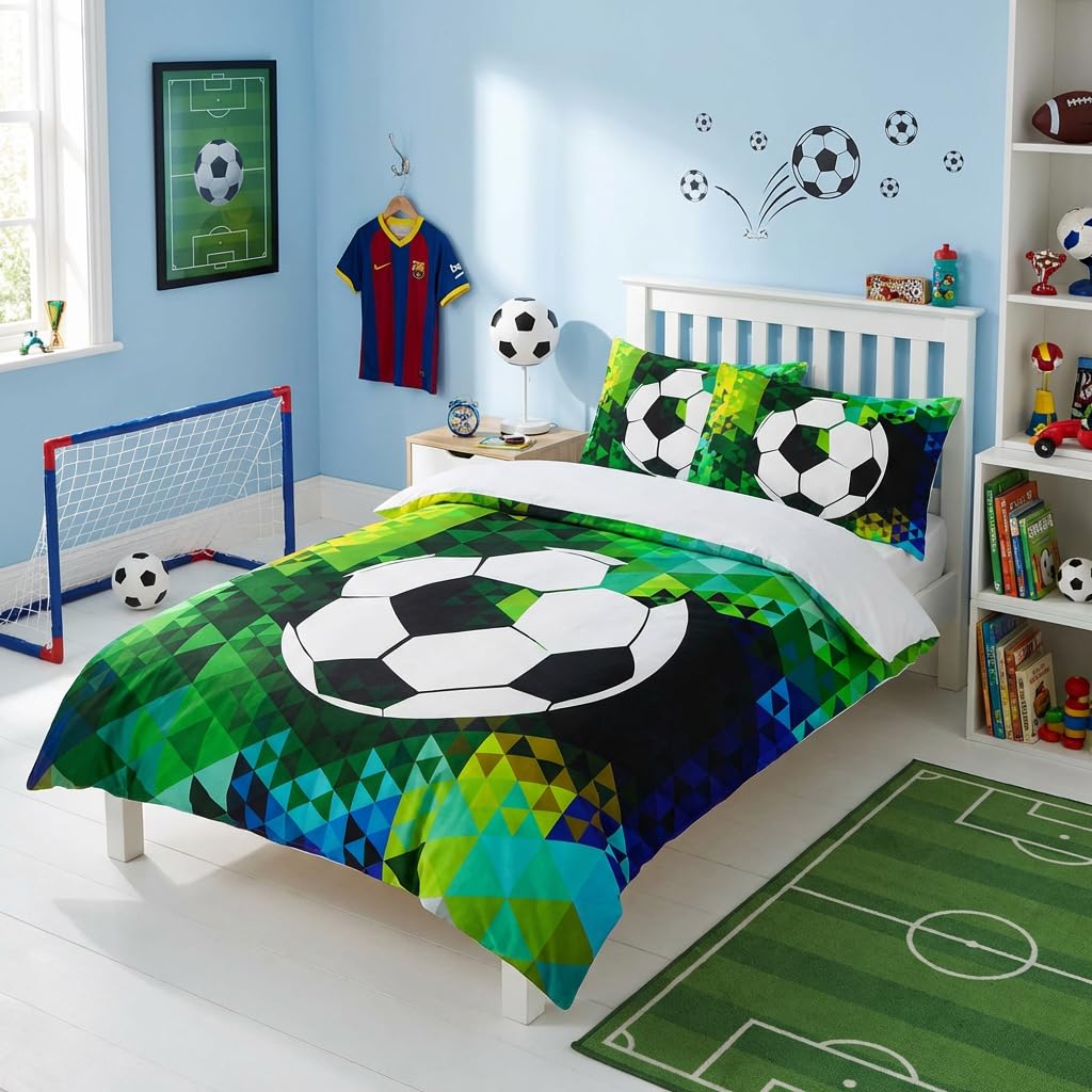 Football Duvet Cover Set – Abstract Design Football