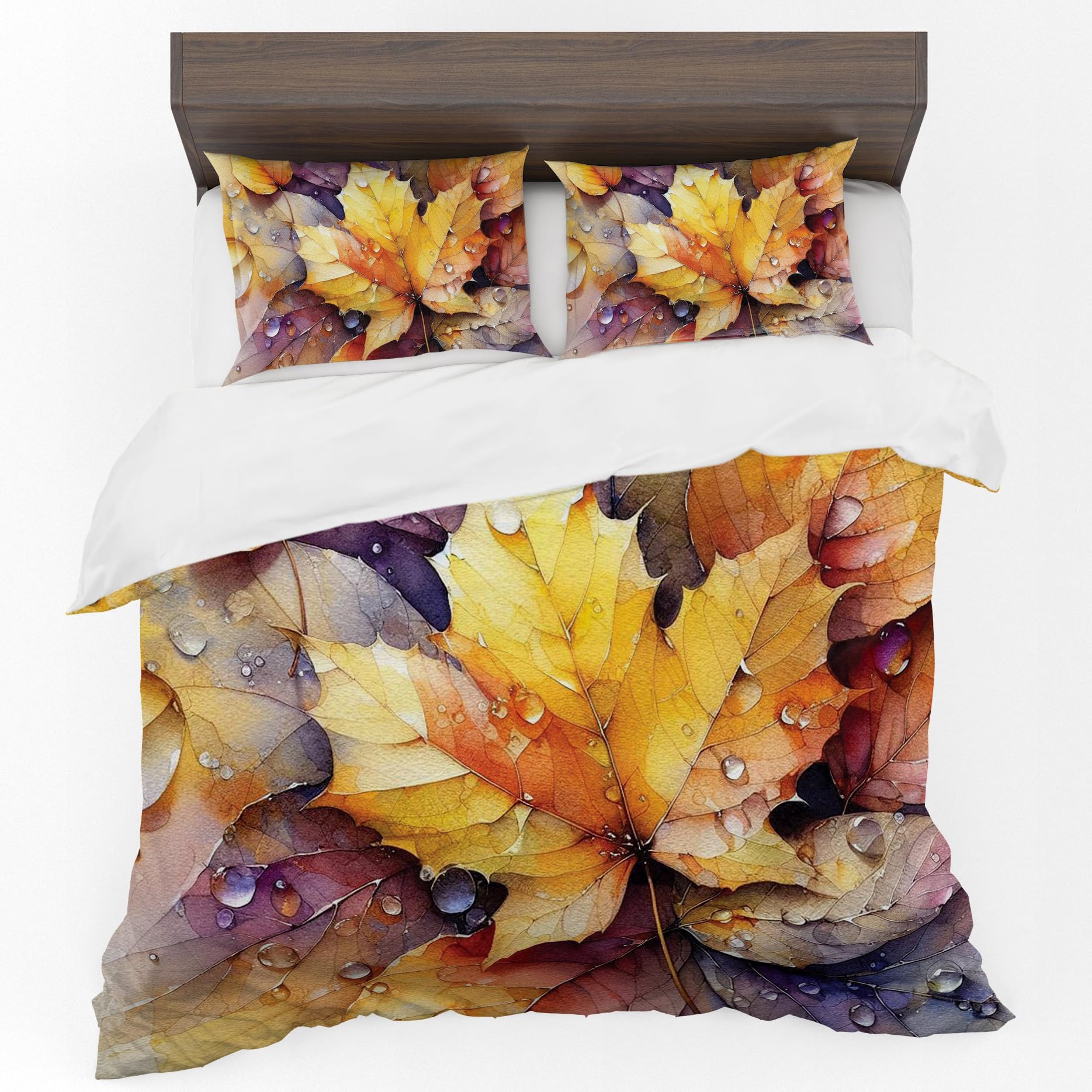 Floral Duvet Cover Set – Autumn Leaf