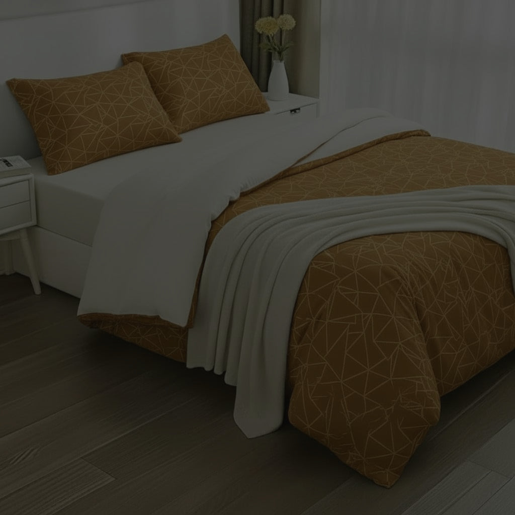 Geometric Duvet Cover Set – Baltic Amber Geometric