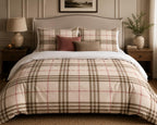 Plaid Duvet Cover Set – Beige Plaid