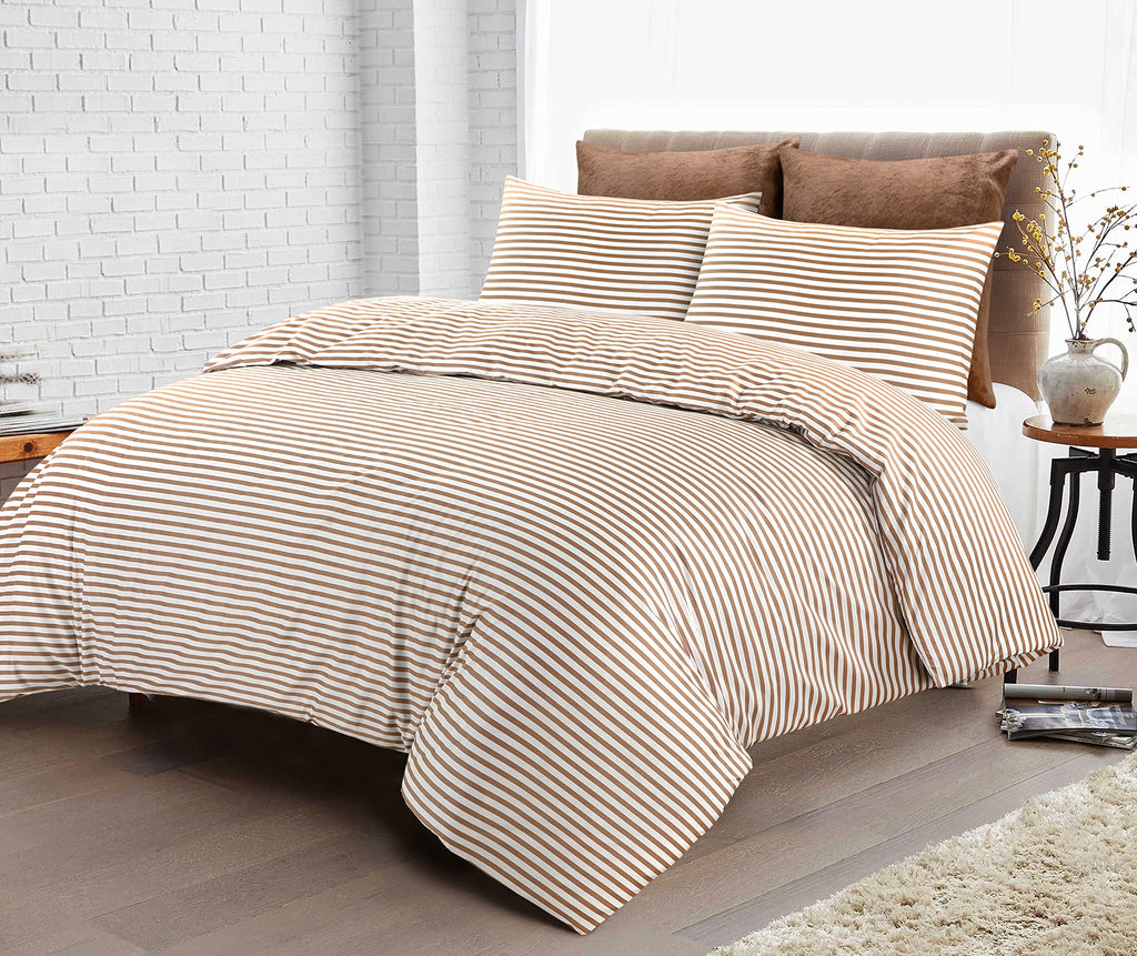 Plain Duvet Cover Set – Beige