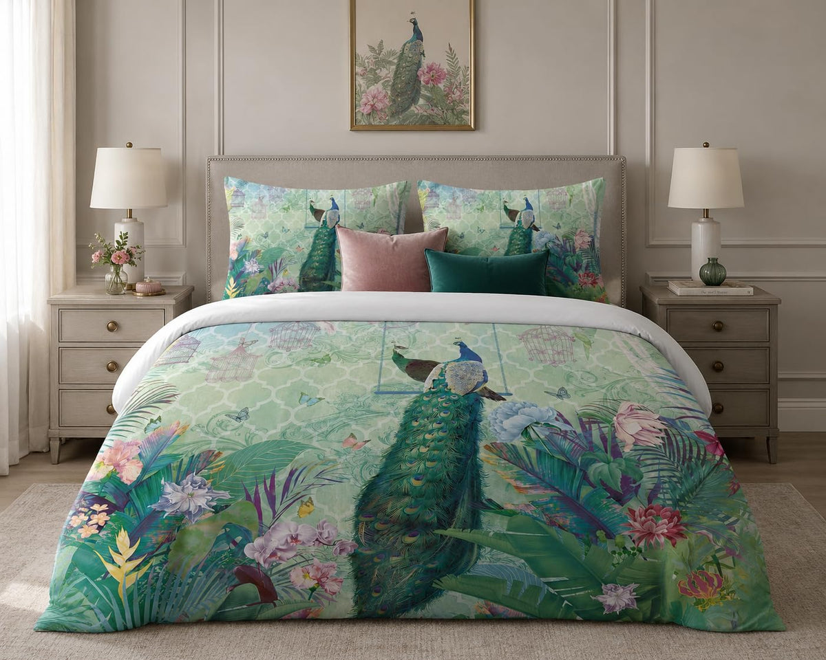 Bird Duvet Cover Set – 4 Designs, Single to Emperor