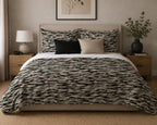 Animal Print Duvet Cover Set – Black & Beige Zebra
