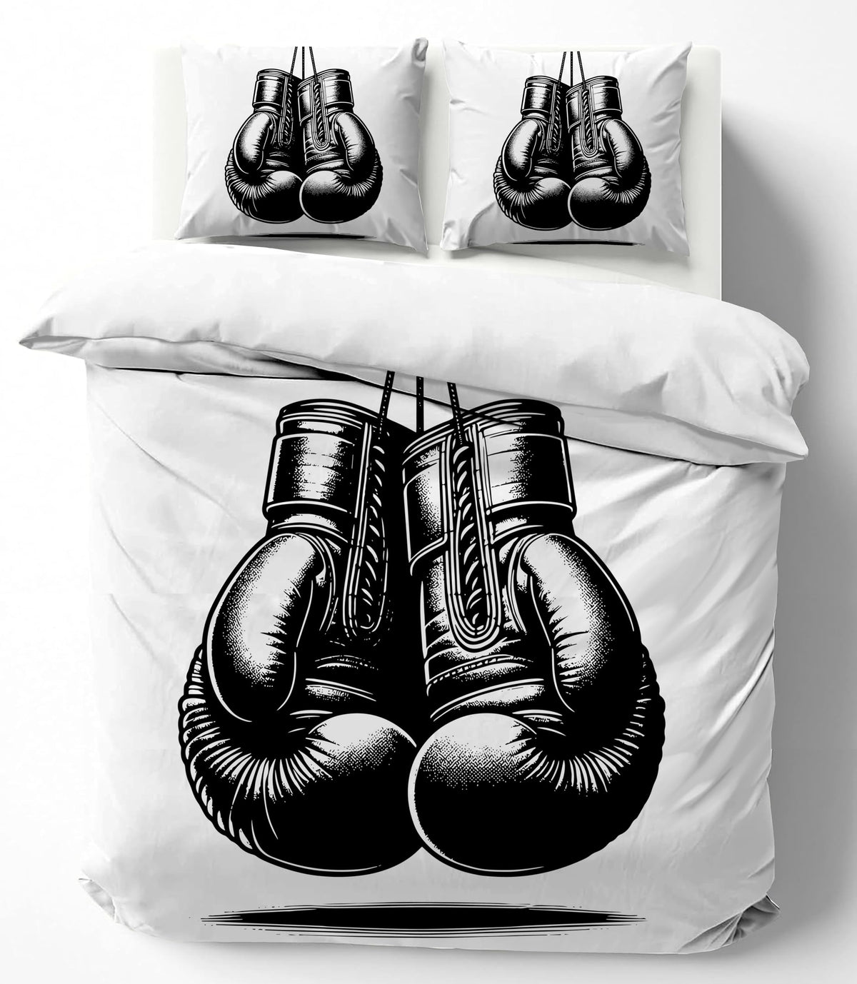 Boxing Gloves Duvet Cover Set – Black Boxing Gloves