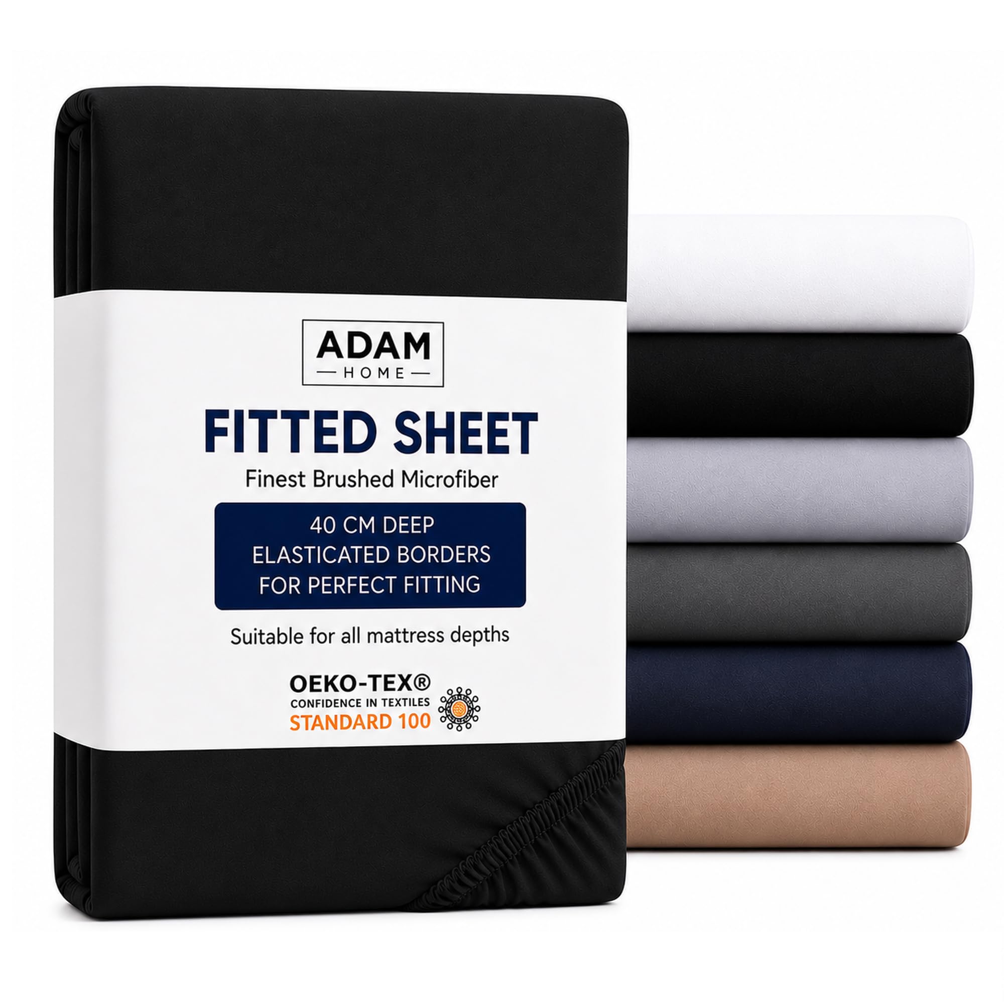 Extra Deep Fitted Sheet 40 cm – 6 Colours, Single to Super King Secondary image