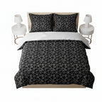 Geometric Duvet Cover Set – Black Geometric