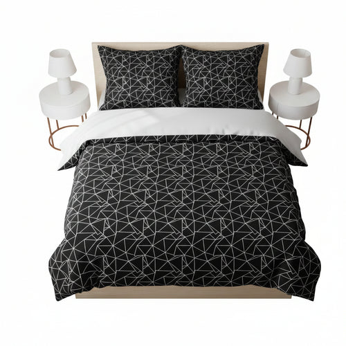 Geometric Duvet Cover Set – 9 Colourways, Single to Super King