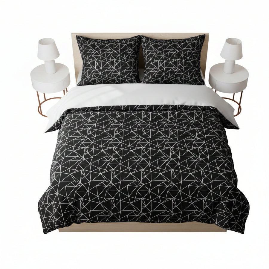 Black Geometric – Geometric Duvet Cover Set