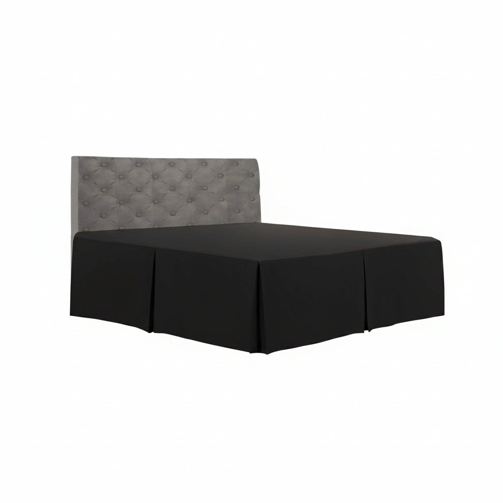 Box Pleated Valance Sheet – Black