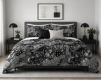 Patchwork Duvet Cover Set – Black & White Bandana