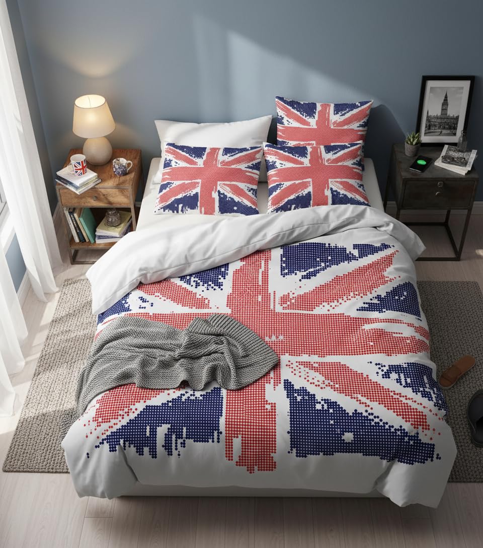 Union Jack Duvet Cover Set – Block Style Union Jack
