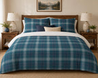 Plaid Duvet Cover Set – Blue Plaid