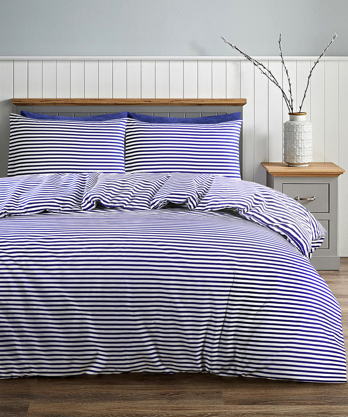 Plain Duvet Cover Set – Blue